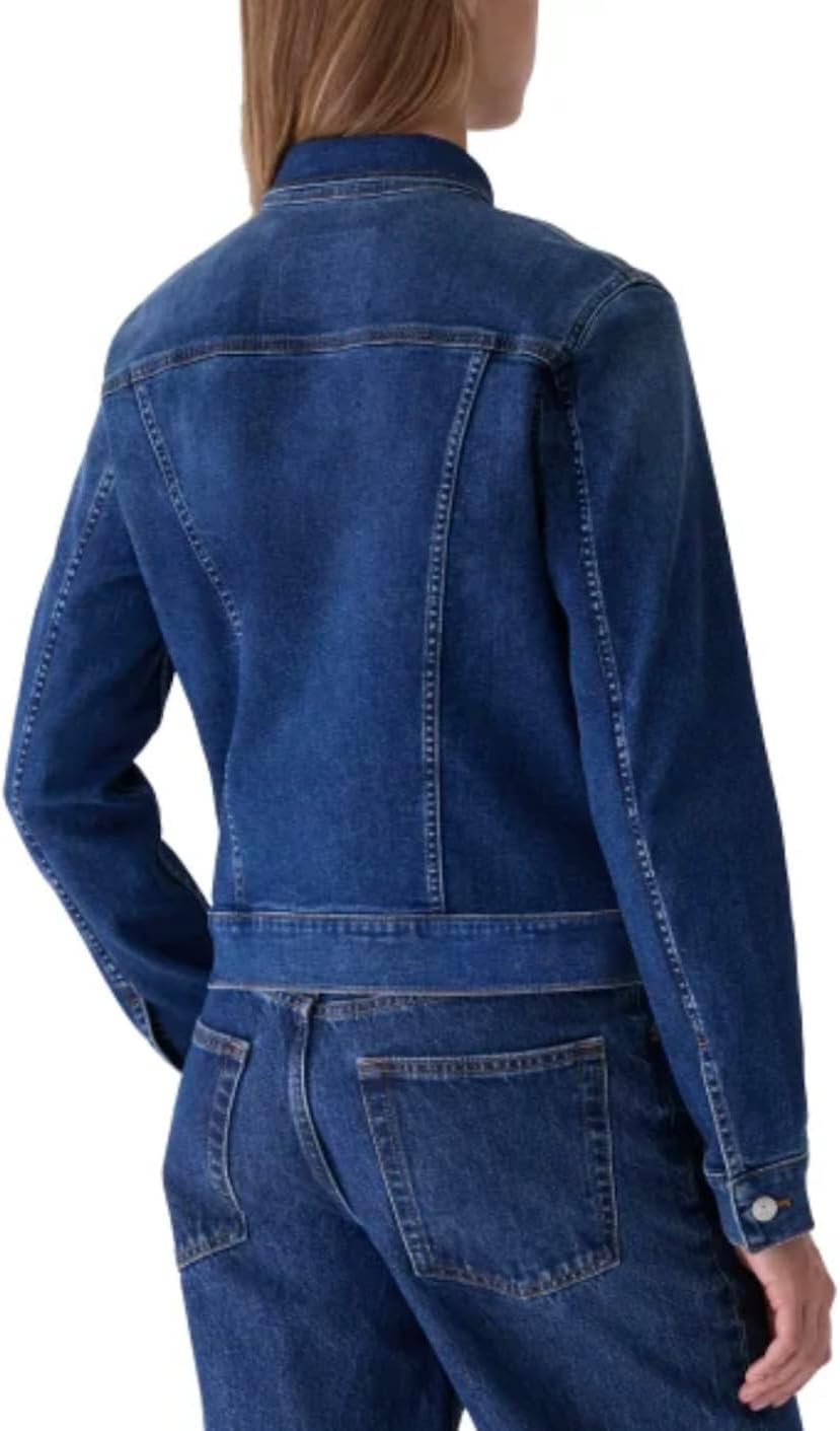 Calvin Klein Women's Long Sleeve Button Up Denim Classic Trucker Jacket - Image 2