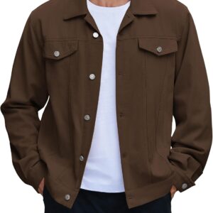 COOFANDY Men's Cotton Denim Jacket Casual Jean Jackets Lightweight Trucker Shirt Jacket Fall Outwear