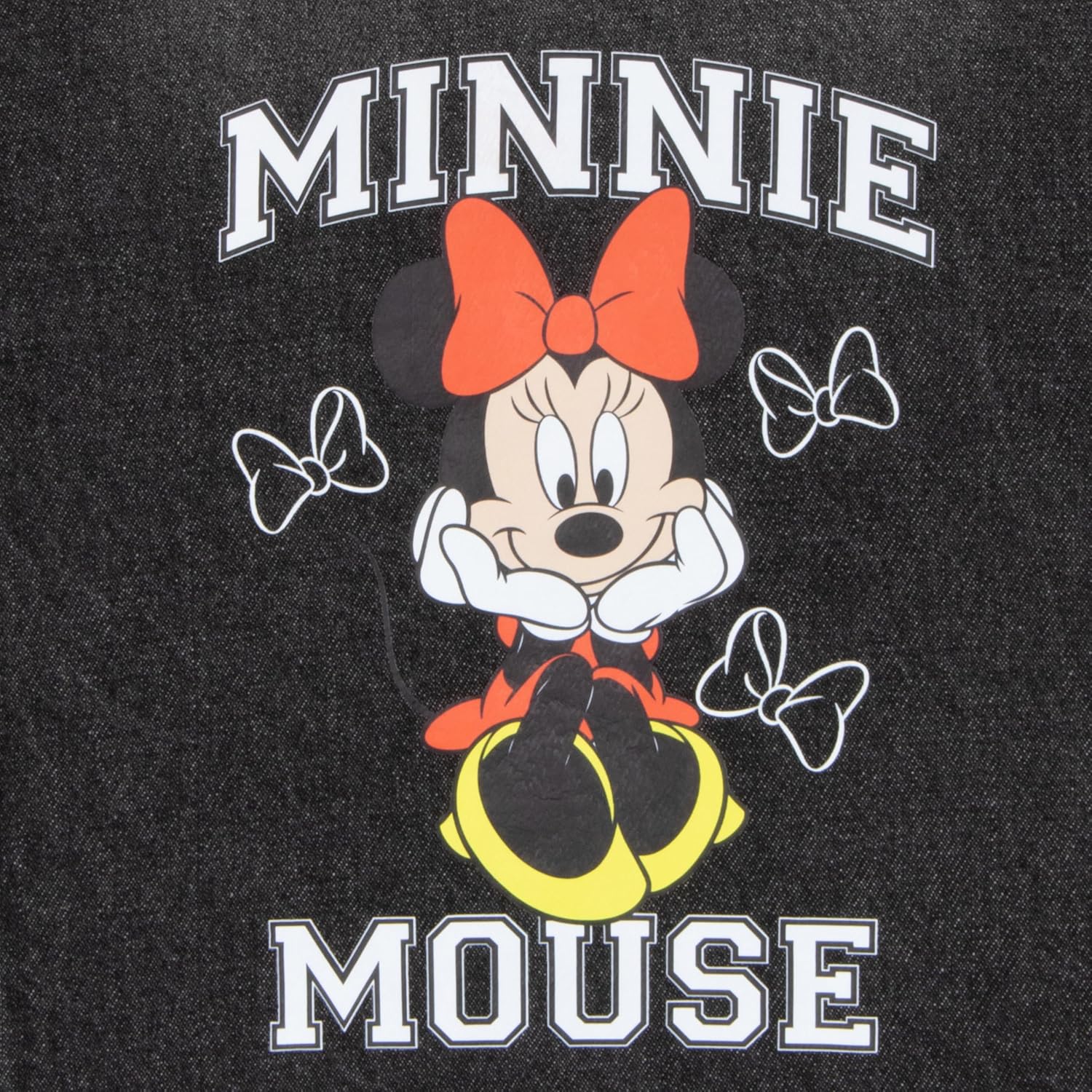 Disney Lilo & Stitch Minnie Mouse Girl's Button Up Jean Jacket - Fashion Denim Jacket Character Graphics for Kids - Image 4