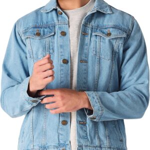Jean Jacket For Men - Classic Trucker Style Regular Fit Casual Outerwear Button Down Cowboy Cut - Men's Denim Jacket