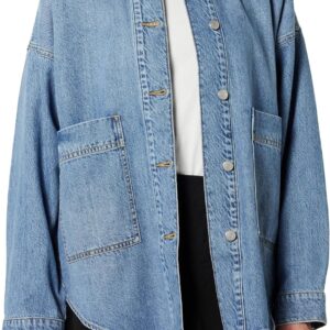 The Drop Women's Pilar Long Denim Shirt Jacket