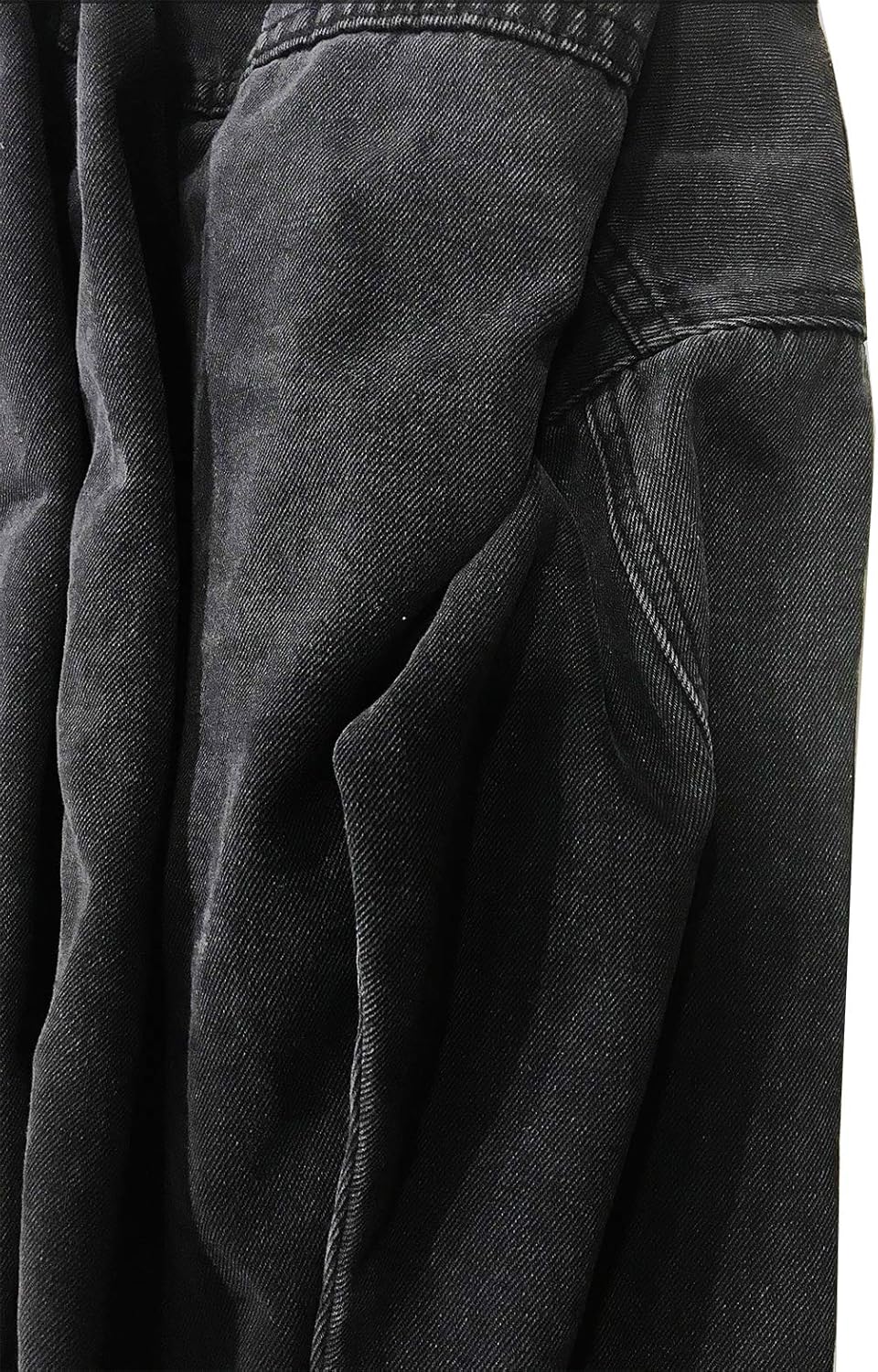 Tsher Women's Oversize Vintage Washed Denim Jacket Long Sleeve Classic Loose Jean Trucker Jacket D003 - Image 5