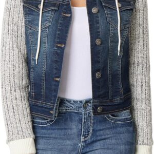 WallFlower Women's Dreamer Denim Jackets Juniors (Standard and Plus)